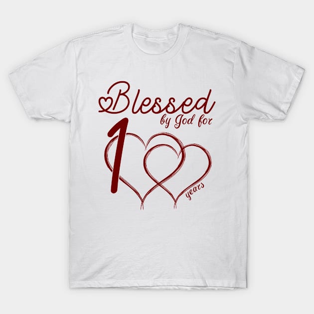 Blessed by god for 100 years old Birthday Gifts for mother T-Shirt by BijStore